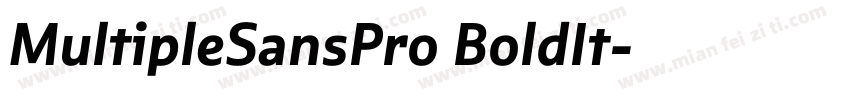 MultipleSansPro BoldIt字体转换